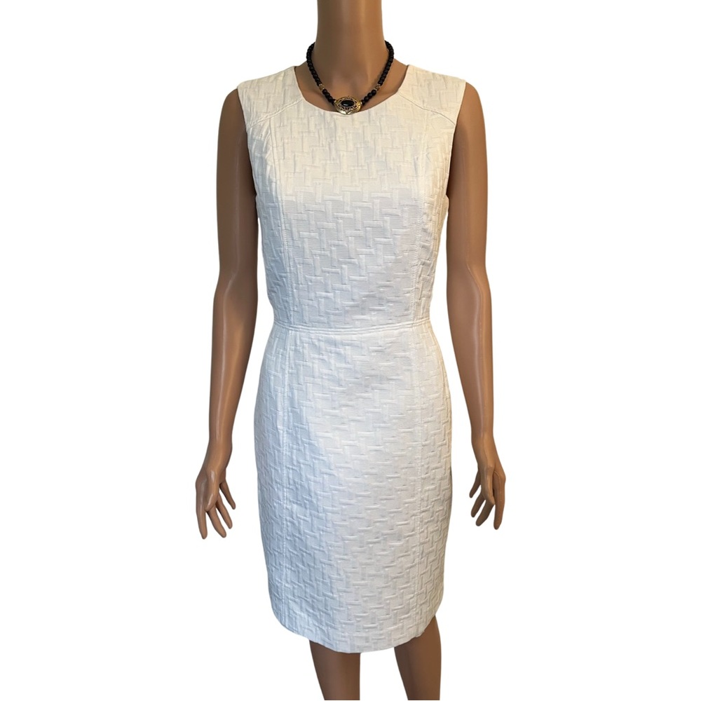 White dress by Banana Republic.